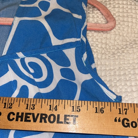 Women’s Escapada Tunic Sleeveless Square NeckAbstract Print Blue White Sz Med - Picture 8 of 9